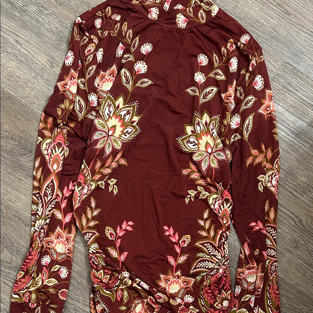 Farm rio Floral Long Sleeve Top